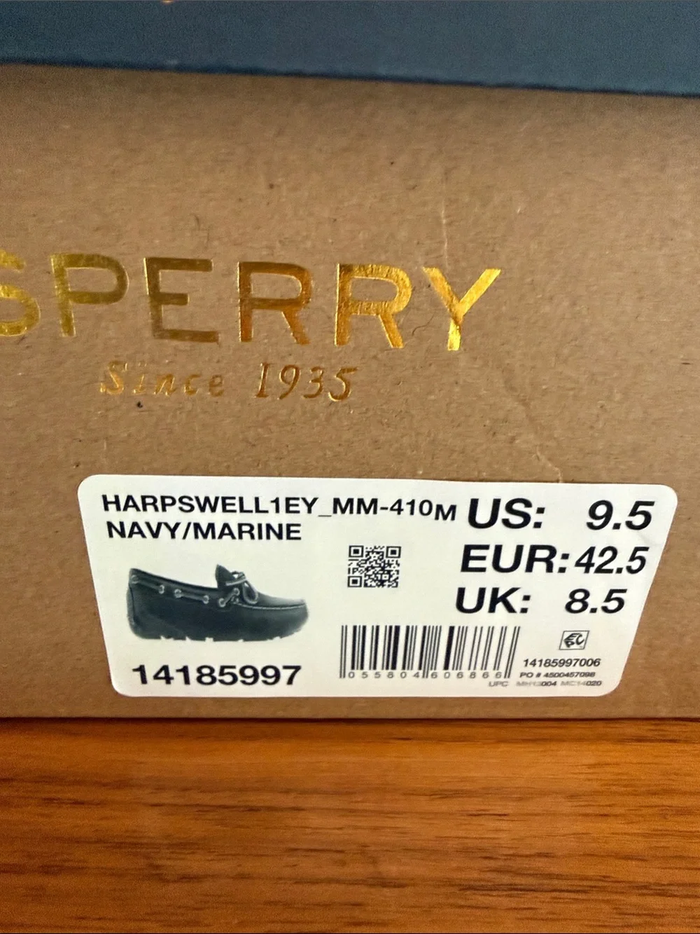 New Sperry Gold Cup™ Harpswell 2-Eye Drivers sz 9.5
